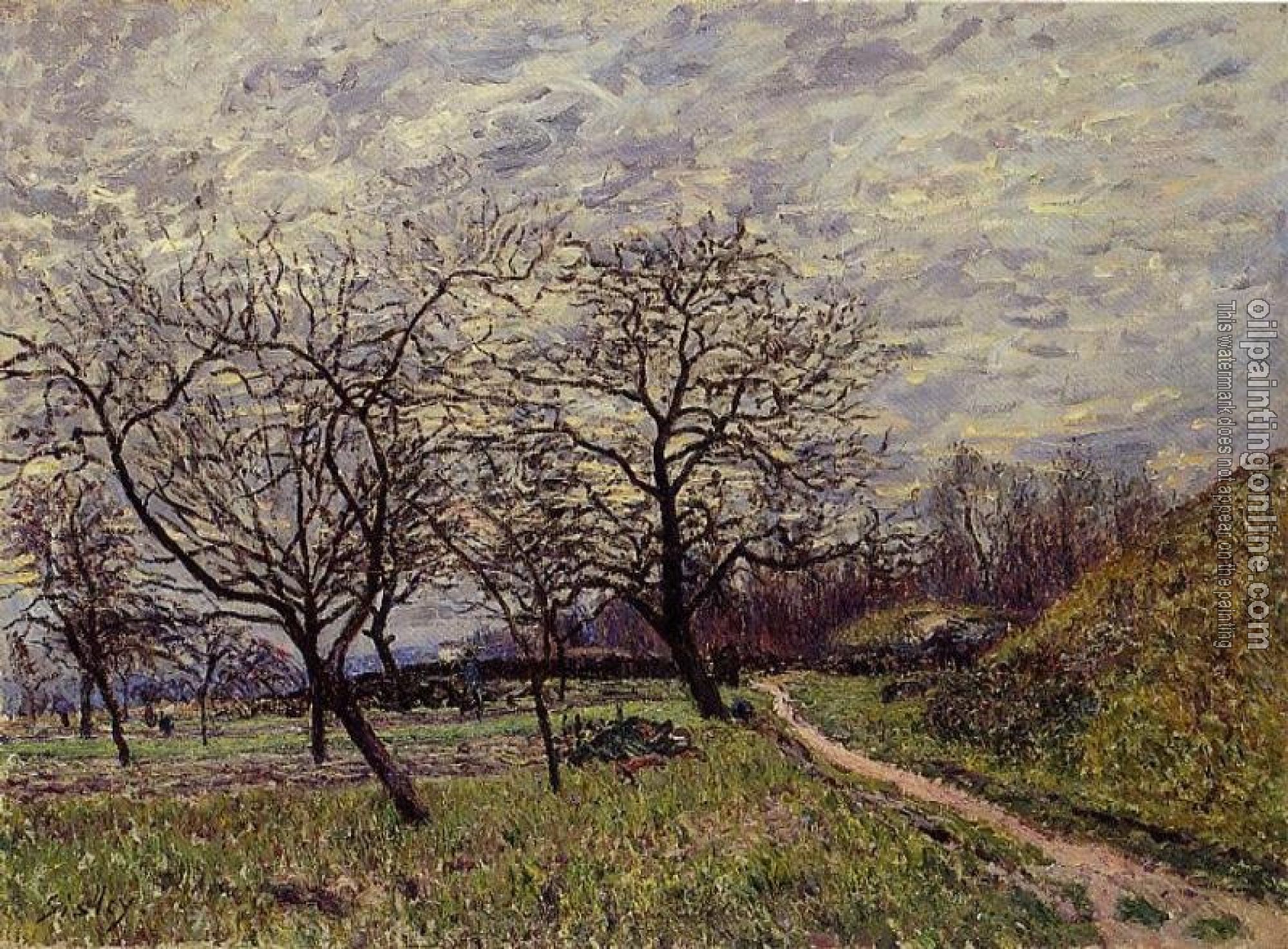 Sisley, Alfred - Between Veneux and By, December Morning